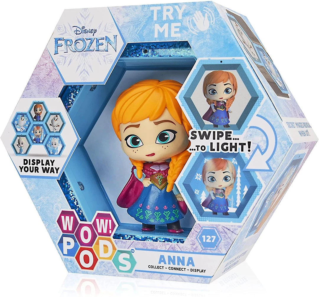 WOW Pods Disney Frozen Anna Princess Swipe To Light Connect Light-Up Figure Collectible Action Figures 4 WOW Pods Disney Frozen Anna Princess Swipe To Light Connect Light-Up Figure Collectible Action Figures