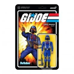Action Figures G.I. Joe Cobra Trooper H-Back Tan Infantry Soldier Villian Animated Figure Super7
