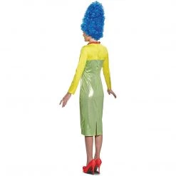 Costumes Marge Simpson Deluxe Size M 8/10 Wig Necklace Costume Womens Simpsons Disguise