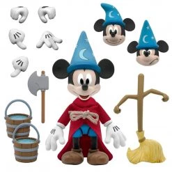 Disney Fantasia Sorcerer's Apprentice Mickey Mouse Ultimates Action Figure Super7 Action Figures