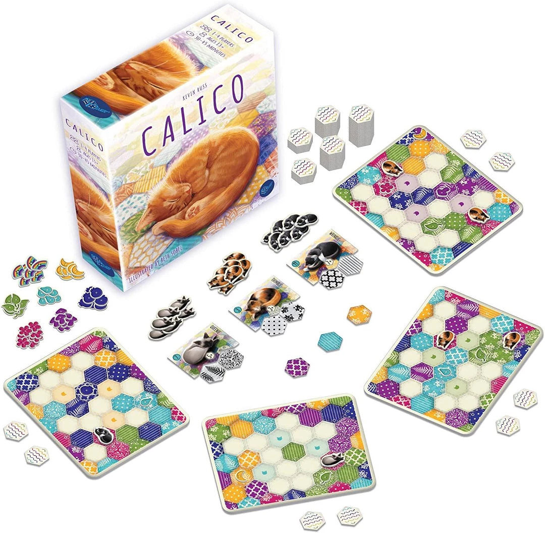Board Games Calico Board Game Puzzle Tile-Laying Quilts Cats Family Fun Alderac Entertainment Group 4 Board Games Calico Board Game Puzzle Tile-Laying Quilts Cats Family Fun Alderac Entertainment Group