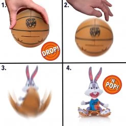 Space Jam A New Legacy: Bugs Bunny Plush Drop 'n Pop Basketball Kids Interactive Toy WOW! Stuff Plush Toys