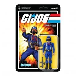 Action Figures G.I. Joe Cobra Trooper H-Back Pink Infantry Soldier Villian Animated Figure Super7