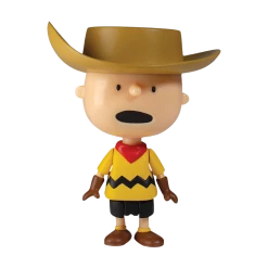 Super7 Peanuts Cowboy Charlie Brown Reaction Collectible Figure - Articulated (Retro) Action Figures
