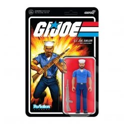 Action Figures G.I. Joe Sailor Blueshirt Tan Beard Navy Serviceman Animated TV Figure Super7