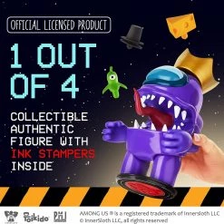Among Us Stamper Purple Impostor Crown Hat 7" Video Game Character Figure PMI International Action Figures 11 Among Us Stamper Purple Impostor Crown Hat 7