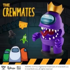 Among Us Stamper Purple Impostor Crown Hat 7" Video Game Character Figure PMI International Action Figures 13 Among Us Stamper Purple Impostor Crown Hat 7