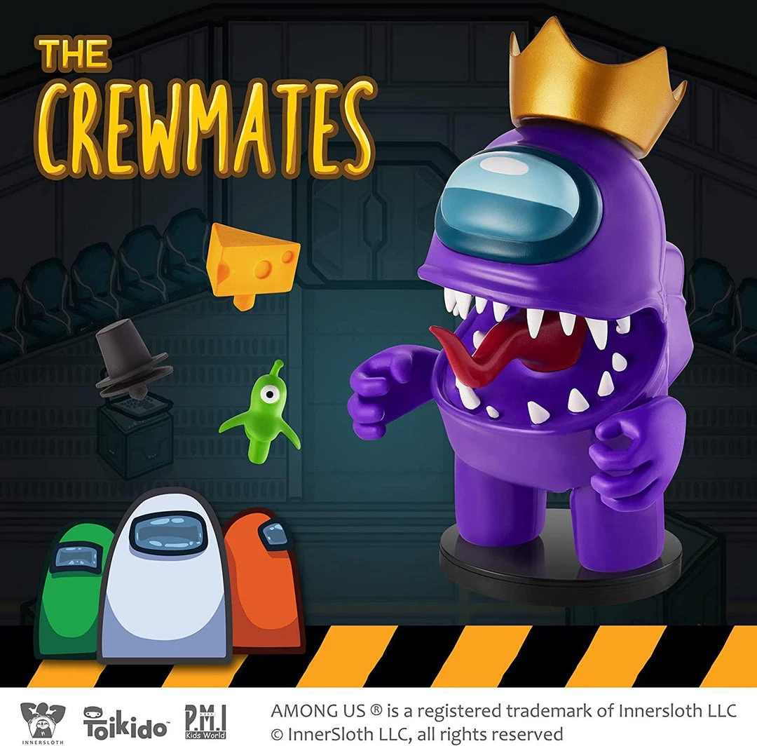 Among Us Stamper Purple Impostor Crown Hat 7" Video Game Character Figure PMI International Action Figures 7 Among Us Stamper Purple Impostor Crown Hat 7" Video Game Character Figure PMI International Action Figures