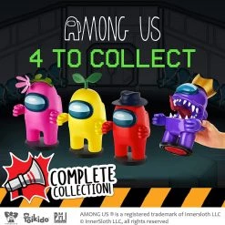 Among Us Stamper Purple Impostor Crown Hat 7" Video Game Character Figure PMI International Action Figures 14 Among Us Stamper Purple Impostor Crown Hat 7