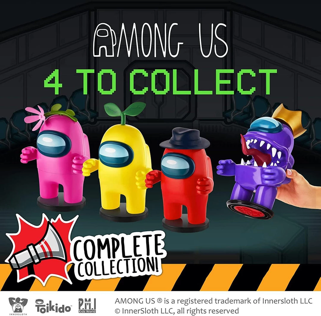 Among Us Stamper Purple Impostor Crown Hat 7" Video Game Character Figure PMI International Action Figures 8 Among Us Stamper Purple Impostor Crown Hat 7" Video Game Character Figure PMI International Action Figures