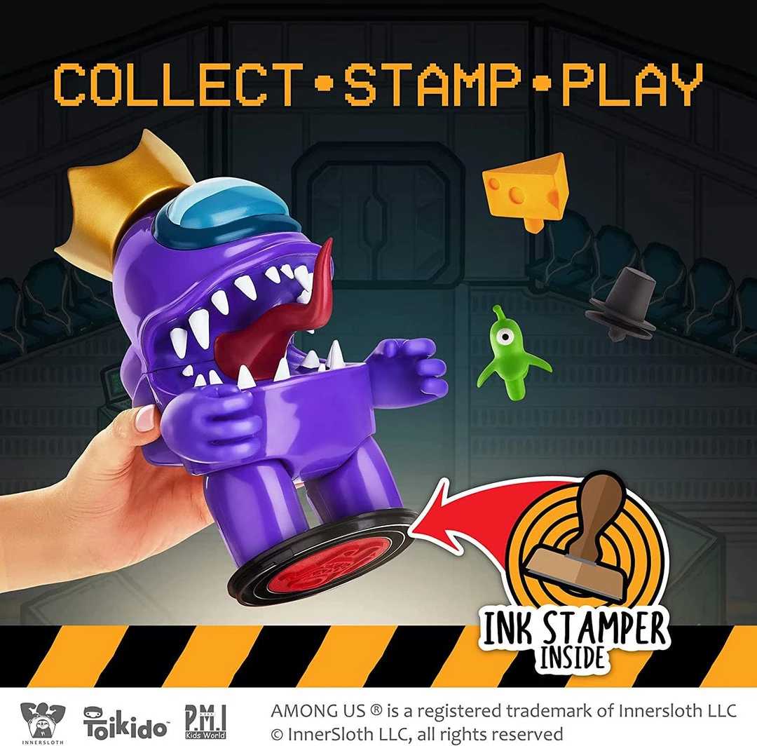 Among Us Stamper Purple Impostor Crown Hat 7" Video Game Character Figure PMI International Action Figures 6 Among Us Stamper Purple Impostor Crown Hat 7" Video Game Character Figure PMI International Action Figures