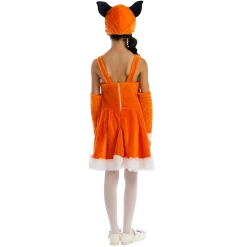 5 O'Reet Foxy Fox Dress Size S Girls Plush Costume Orange Carnival Dress-Up Play Costumes