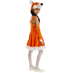 5 O'Reet Foxy Fox Dress Size S Girls Plush Costume Orange Carnival Dress-Up Play Costumes