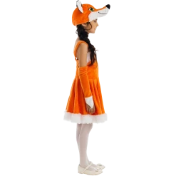 5 O'Reet Foxy Fox Dress Size S Girls Plush Costume Orange Carnival Dress-Up Play Costumes