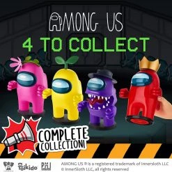 Action Figures Among Us Stamper Crewmate Purple Impostor Pink Flower Hat 7" Figure Set PMI International 14 Action Figures Among Us Stamper Crewmate Purple Impostor Pink Flower Hat 7