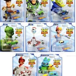 Hot Wheels Toy Story 4 Character Cars 8ct Set Disney Woody Buzz Rex Duke Peep Mattel