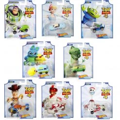 Hot Wheels Toy Story 4 Character Cars 8ct Set Disney Woody Buzz Rex Duke Peep Mattel