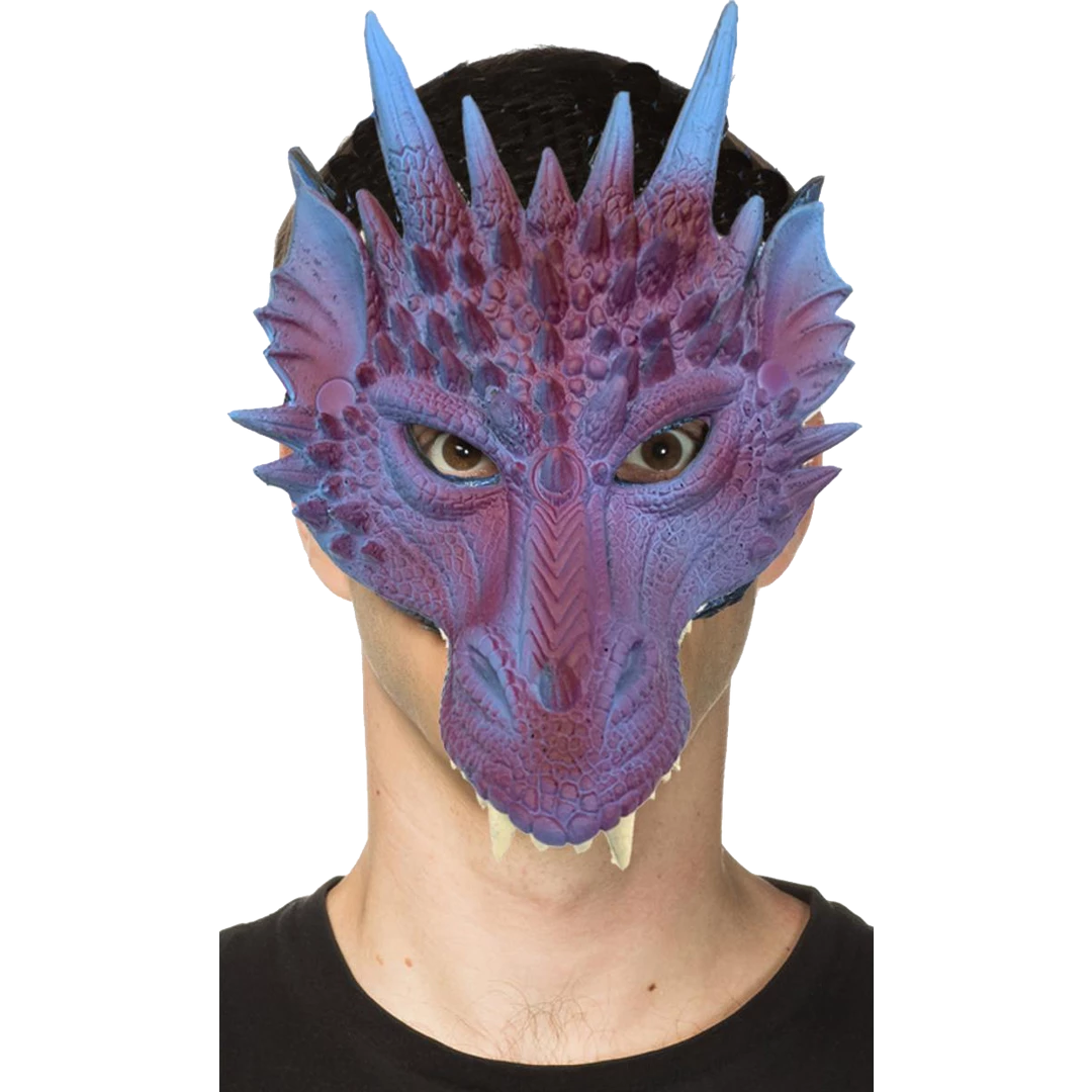 HMS Costumes Mythical Purple Dragon Mask Supersoft Adult Costume Accessory 4 HMS Costumes Mythical Purple Dragon Mask Supersoft Adult Costume Accessory