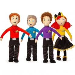 The Wiggles Kids Group Plush Dolls 4pk Yellow Red Blue Purple Character Set Mighty Mojo Plush Toys