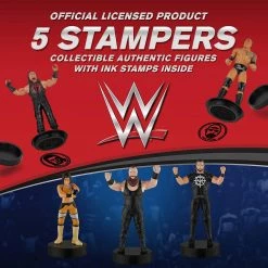 WWE Wrestler Stampers 5pk The Rock Bayley Seth Rollins Roman Strowman PMI International