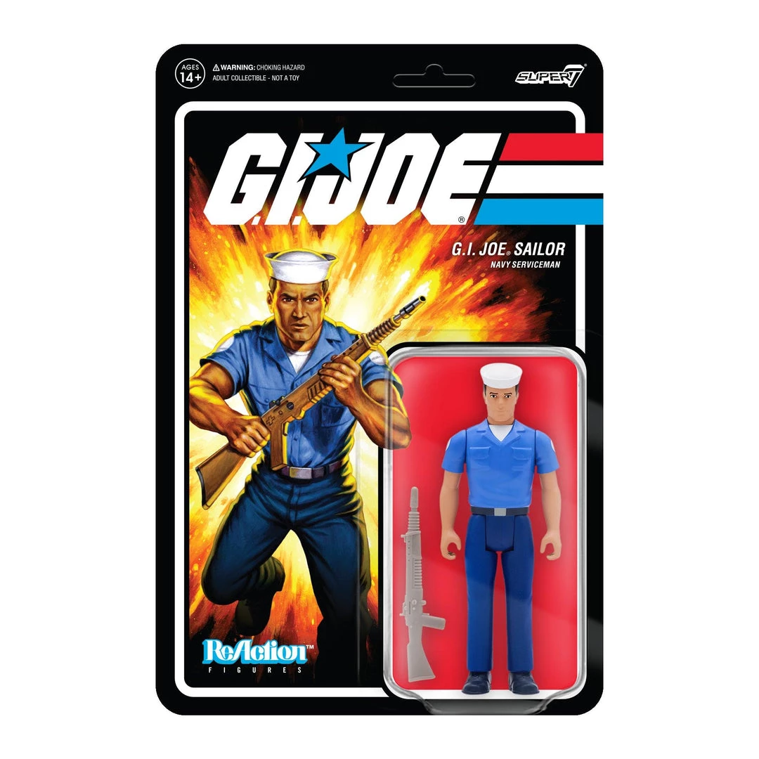 G.I. Joe Sailor Blueshirt Clean-Shaven Tan Navy Wave 2 Retro TV Figure Super7 3 G.I. Joe Sailor Blueshirt Clean-Shaven Tan Navy Wave 2 Retro TV Figure Super7