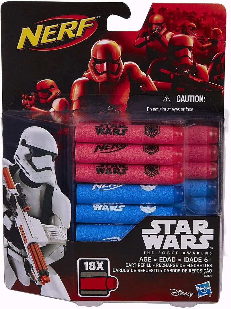 Star Wars Dart Blaster Ammo Refill Blue & Red 18ct The Force Awakens Hasbro 4 Star Wars Dart Blaster Ammo Refill Blue & Red 18ct The Force Awakens Hasbro