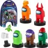 Among Us Crewmates Stampers 5pk Fortegreen Lime Brown Orange Game Figure Set PMI International