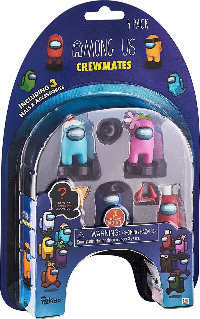 Among Us Crewmates Stampers 5pk Fortegreen Lime Brown Orange Game Figure Set PMI International 4 Among Us Crewmates Stampers 5pk Fortegreen Lime Brown Orange Game Figure Set PMI International