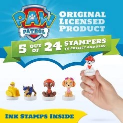 Action Figures Paw Patrol Characters Stampers 5pk Zuma Rubble In Bulldozer Figure Set PMI International