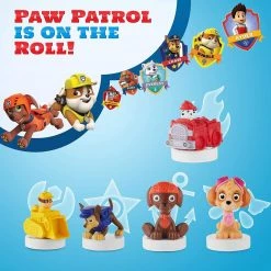 Action Figures Paw Patrol Characters Stampers 5pk Zuma Rubble In Bulldozer Figure Set PMI International