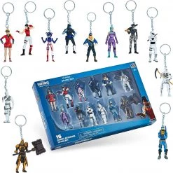 Action Figures Fortnite Popular Character Keychains 12pk Collectible Deluxe Box Figures PMI International
