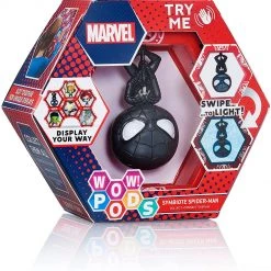WOW Pods Marvel Symbiote Spider-Man Swipe Light-Up Connect Avengers Collection Figure Action Figures