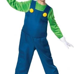 Costumes Nintendo Super Mario Brothers Luigi Deluxe Size XL 14/16 Kids Costume Disguise