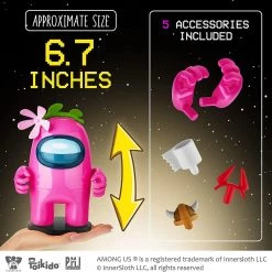 Among Us Stamper Pink Crewmate Flower Hat 7